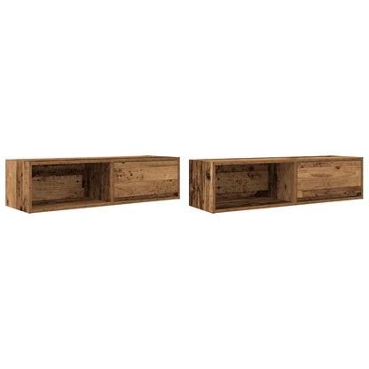 vidaXL TV Cabinets 2 pcs Old Wood 100x31x25.5 cm Engineered Wood
