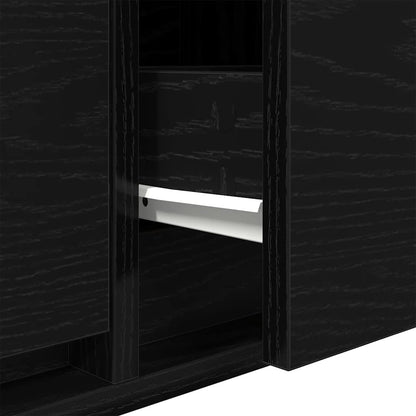 vidaXL TV Cabinet Black Oak 60x31x25,5 cm Engineered Wood