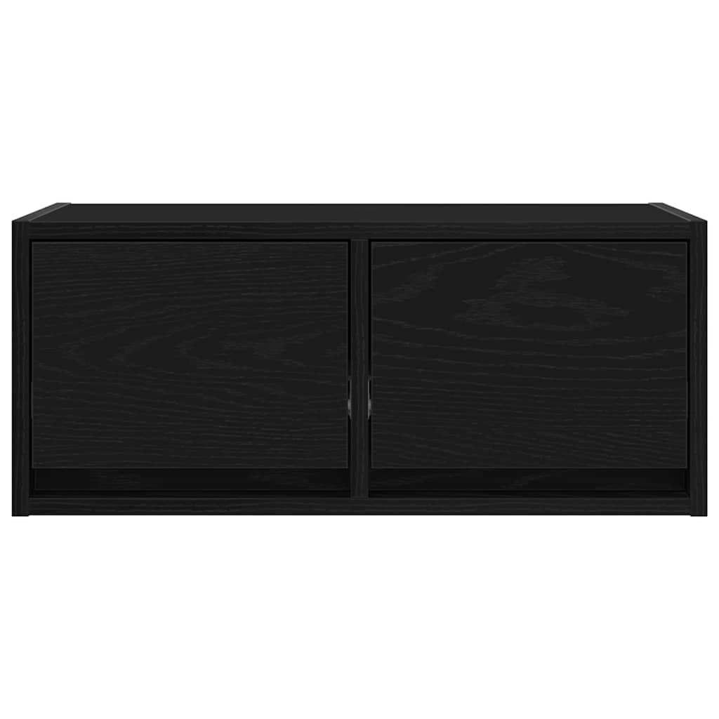 vidaXL TV Cabinet Black Oak 60x31x25,5 cm Engineered Wood