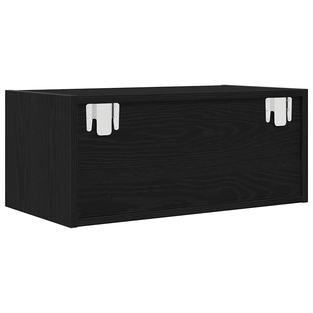 vidaXL TV Cabinet Black Oak 60x31x25,5 cm Engineered Wood