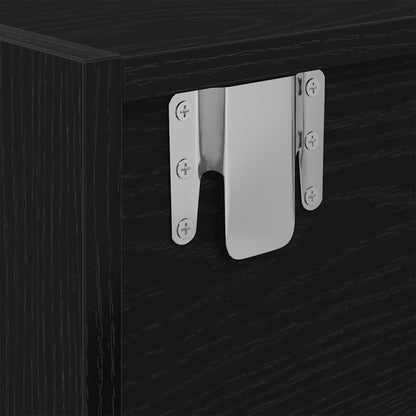 vidaXL TV Cabinets 2 pcs Black Oak 60x31x25,5 cm Engineered Wood
