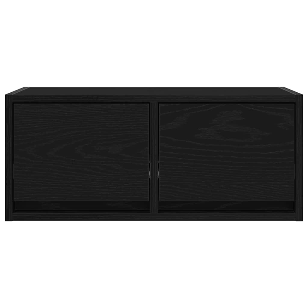 vidaXL TV Cabinets 2 pcs Black Oak 60x31x25,5 cm Engineered Wood