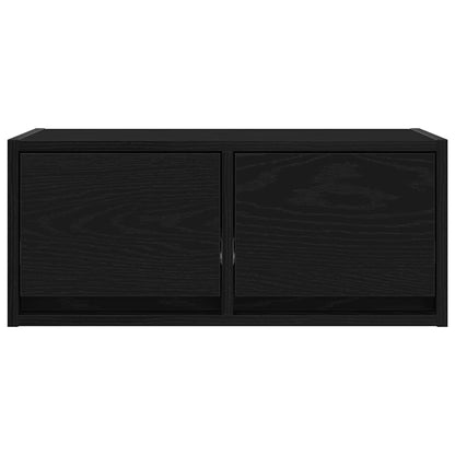 vidaXL TV Cabinets 2 pcs Black Oak 60x31x25,5 cm Engineered Wood