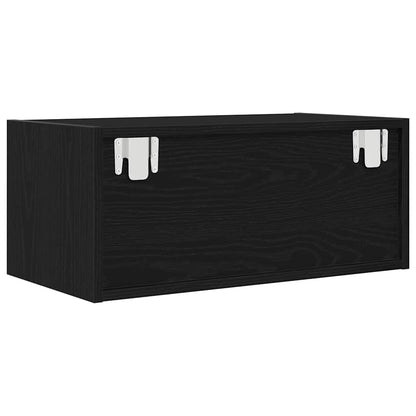 vidaXL TV Cabinets 2 pcs Black Oak 60x31x25,5 cm Engineered Wood