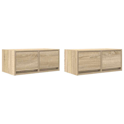 vidaXL TV Cabinets 2 pcs Sonoma Oak 60x31x25,5 cm Engineered Wood