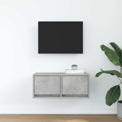 vidaXL TV Cabinet Concrete Grey 60x31x25,5 cm Engineered Wood