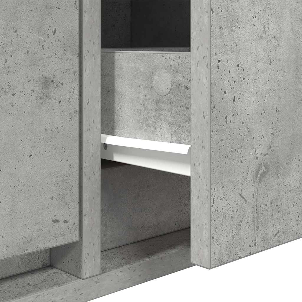 vidaXL TV Cabinet Concrete Grey 60x31x25,5 cm Engineered Wood