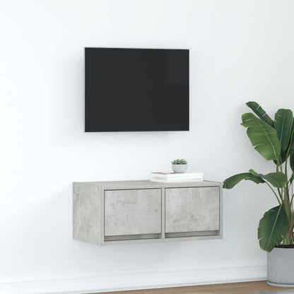 vidaXL TV Cabinet Concrete Grey 60x31x25,5 cm Engineered Wood