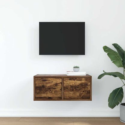vidaXL TV Cabinet Smoked Oak 60x31x25,5 cm Engineered Wood