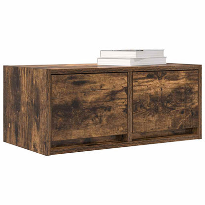 vidaXL TV Cabinet Smoked Oak 60x31x25,5 cm Engineered Wood