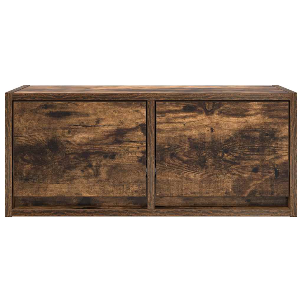 vidaXL TV Cabinet Smoked Oak 60x31x25,5 cm Engineered Wood