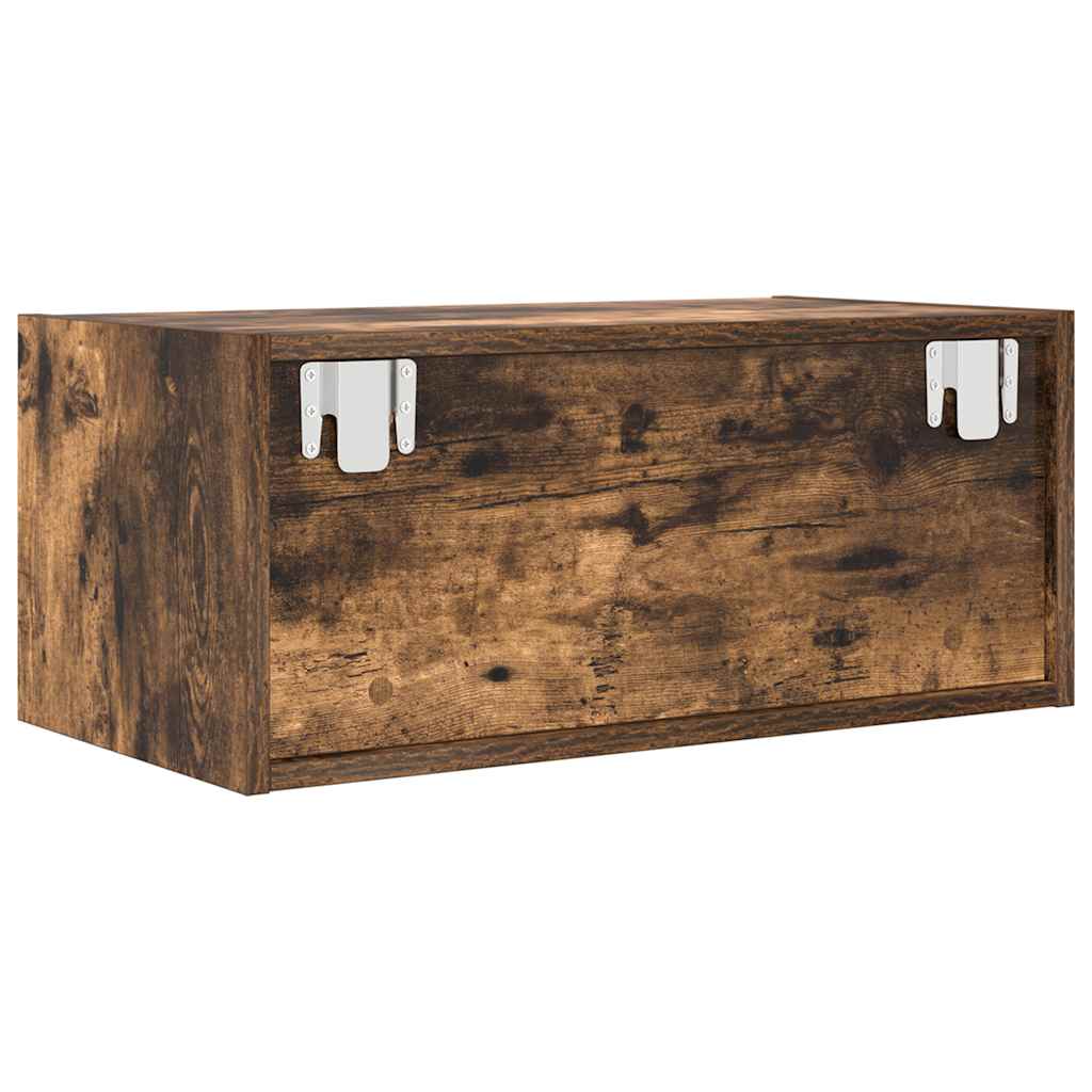 vidaXL TV Cabinet Smoked Oak 60x31x25,5 cm Engineered Wood