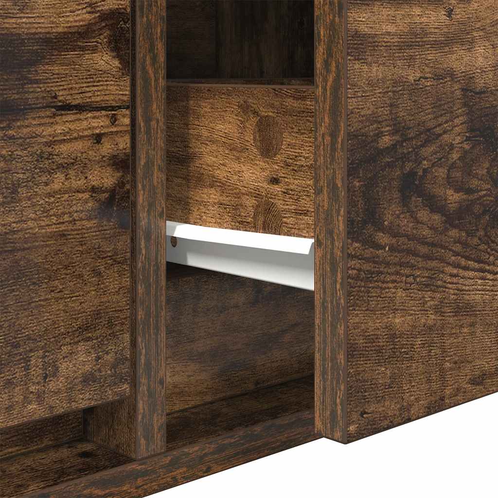 vidaXL TV Cabinets 2 pcs Smoked Oak 60x31x25,5 cm Engineered Wood