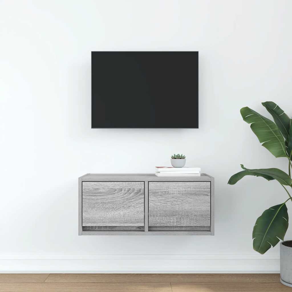 vidaXL TV Cabinet Grey Sonoma 60x31x25,5 cm Engineered Wood
