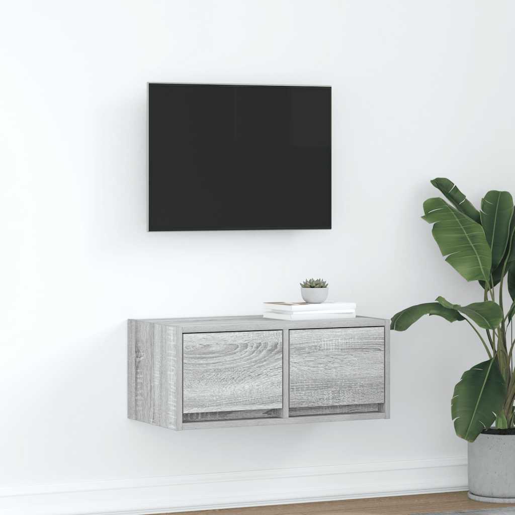 vidaXL TV Cabinet Grey Sonoma 60x31x25,5 cm Engineered Wood