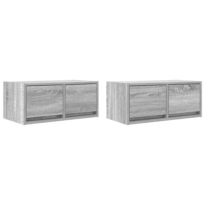 vidaXL TV Cabinets 2 pcs Grey Sonoma 60x31x25,5 cm Engineered Wood