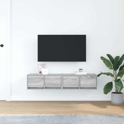 vidaXL TV Cabinets 2 pcs Grey Sonoma 60x31x25,5 cm Engineered Wood