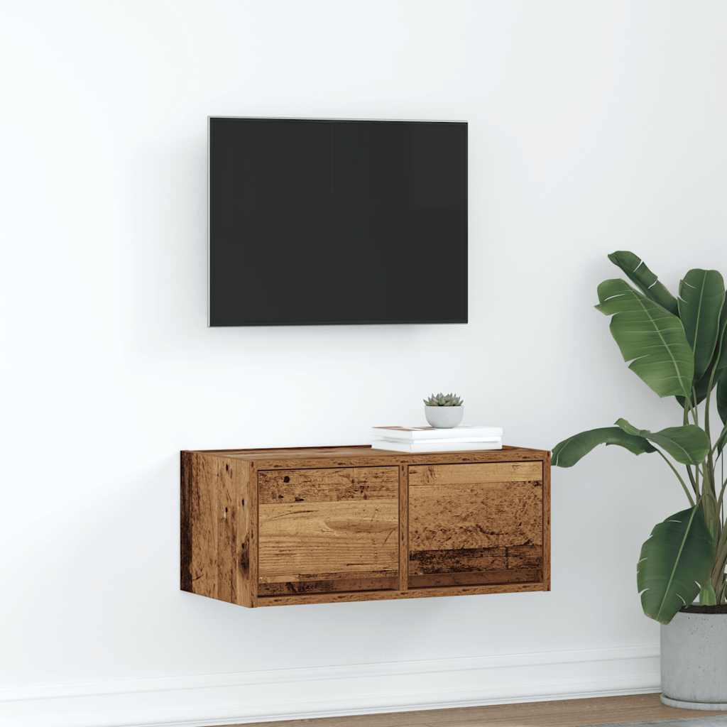 vidaXL TV Cabinet Old Wood 60x31x25,5 cm Engineered Wood