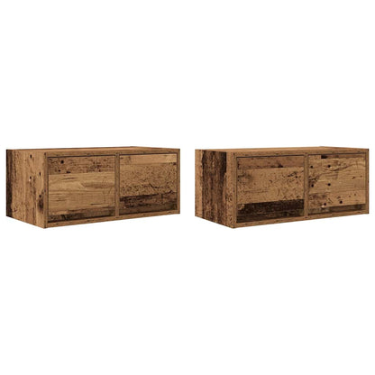 vidaXL TV Cabinets 2 pcs Old Wood 60x31x25,5 cm Engineered Wood