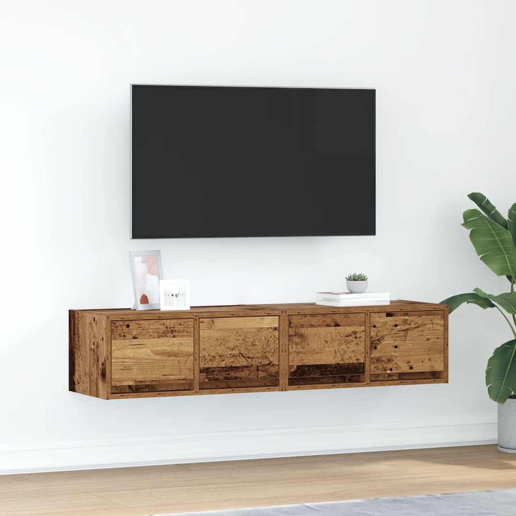 vidaXL TV Cabinets 2 pcs Old Wood 60x31x25,5 cm Engineered Wood