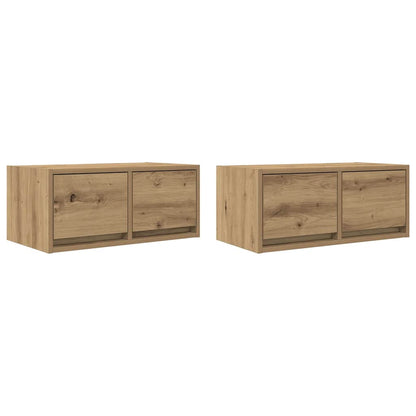 vidaXL TV Cabinets 2 pcs Artisan Oak 60x31x25,5 cm Engineered Wood