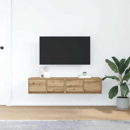 vidaXL TV Cabinets 2 pcs Artisan Oak 60x31x25,5 cm Engineered Wood