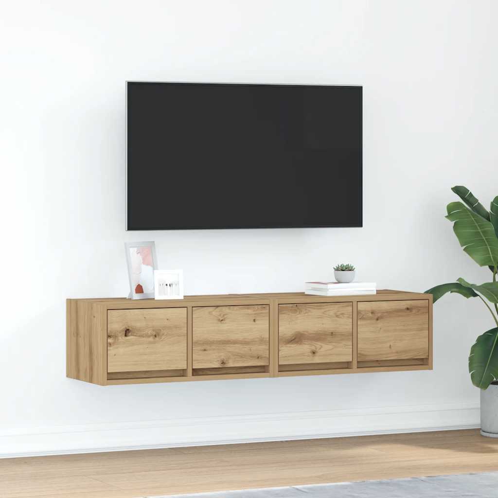 vidaXL TV Cabinets 2 pcs Artisan Oak 60x31x25,5 cm Engineered Wood