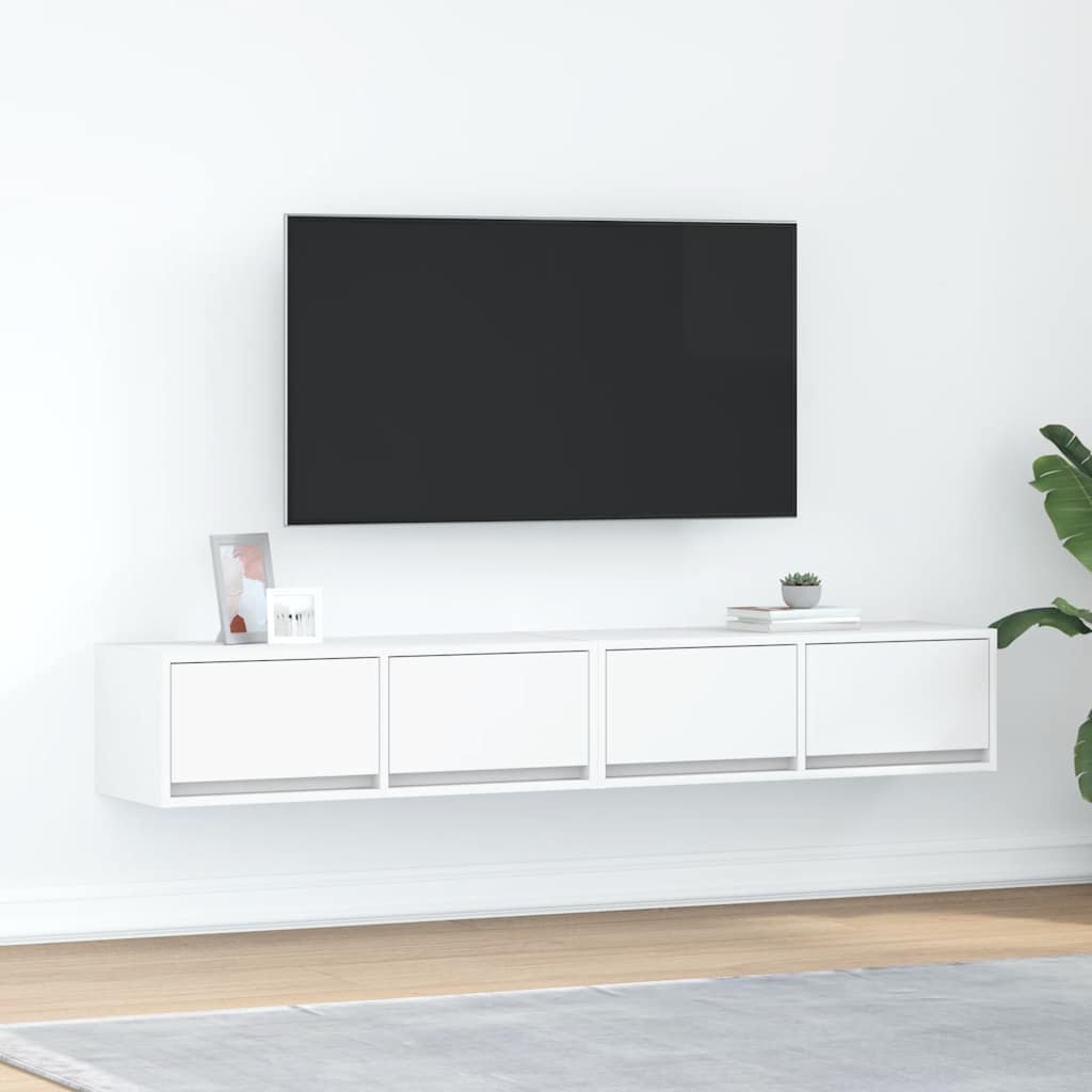 vidaXL TV Cabinets 2 pcs White 80x31x25,5 cm Engineered Wood