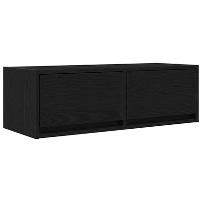 vidaXL TV Cabinets 2 pcs Black Oak 80x31x25,5 cm Engineered Wood