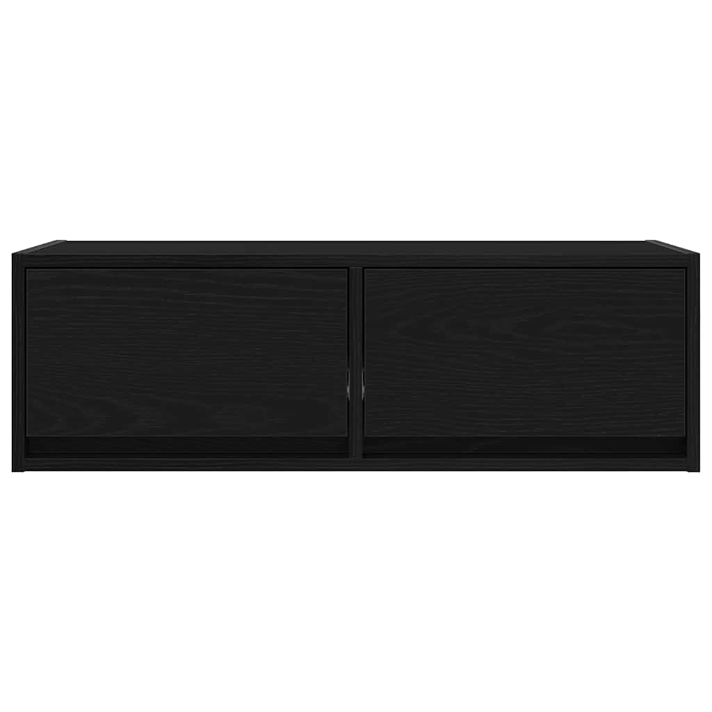 vidaXL TV Cabinets 2 pcs Black Oak 80x31x25,5 cm Engineered Wood
