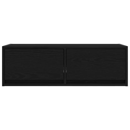 vidaXL TV Cabinets 2 pcs Black Oak 80x31x25,5 cm Engineered Wood