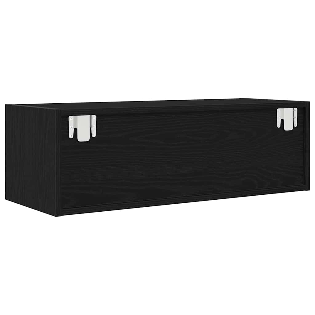 vidaXL TV Cabinets 2 pcs Black Oak 80x31x25,5 cm Engineered Wood