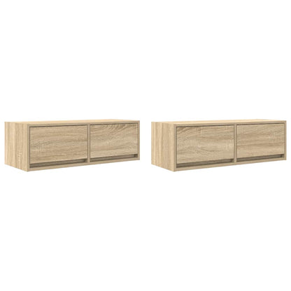 vidaXL TV Cabinets 2 pcs Sonoma Oak 80x31x25,5 cm Engineered Wood