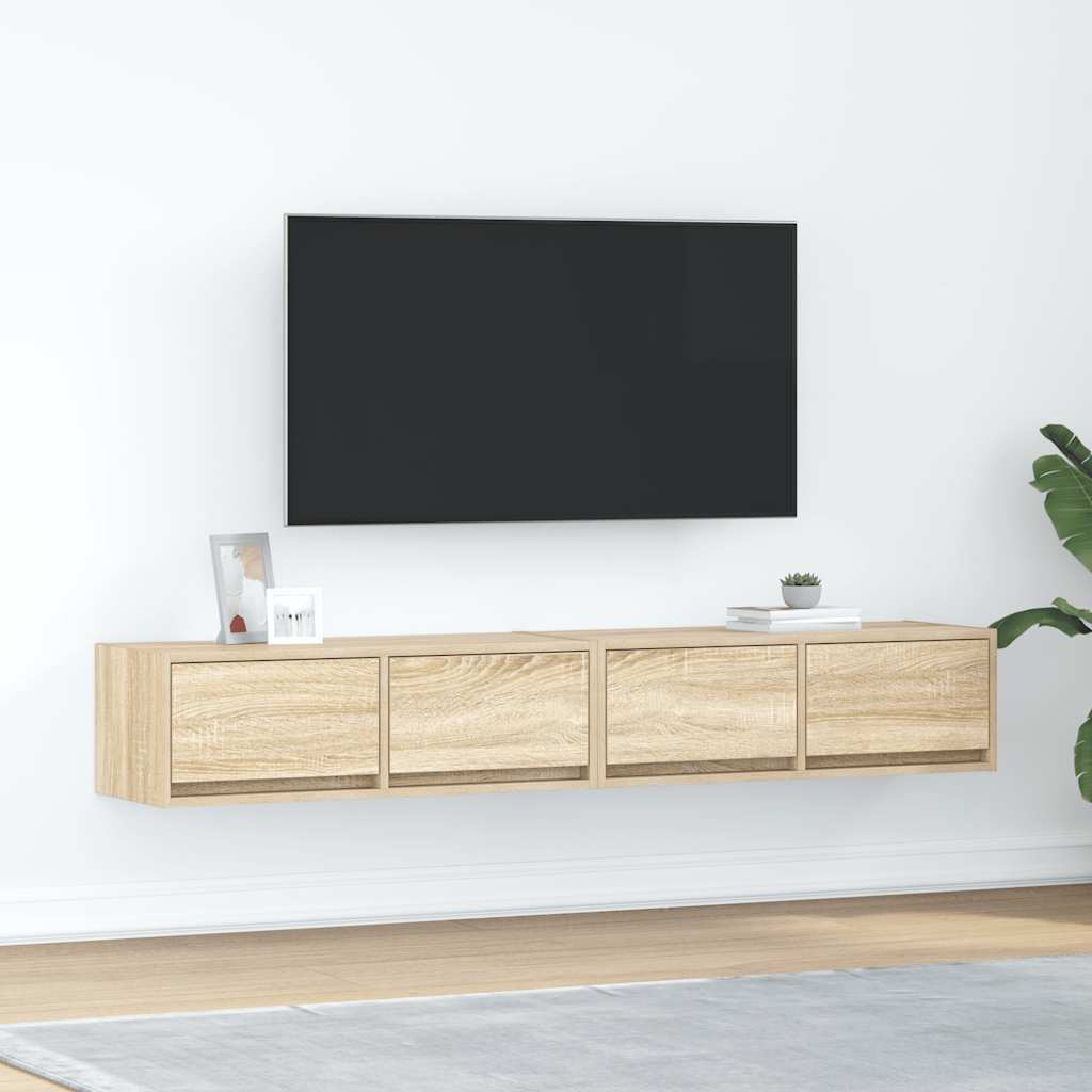 vidaXL TV Cabinets 2 pcs Sonoma Oak 80x31x25,5 cm Engineered Wood