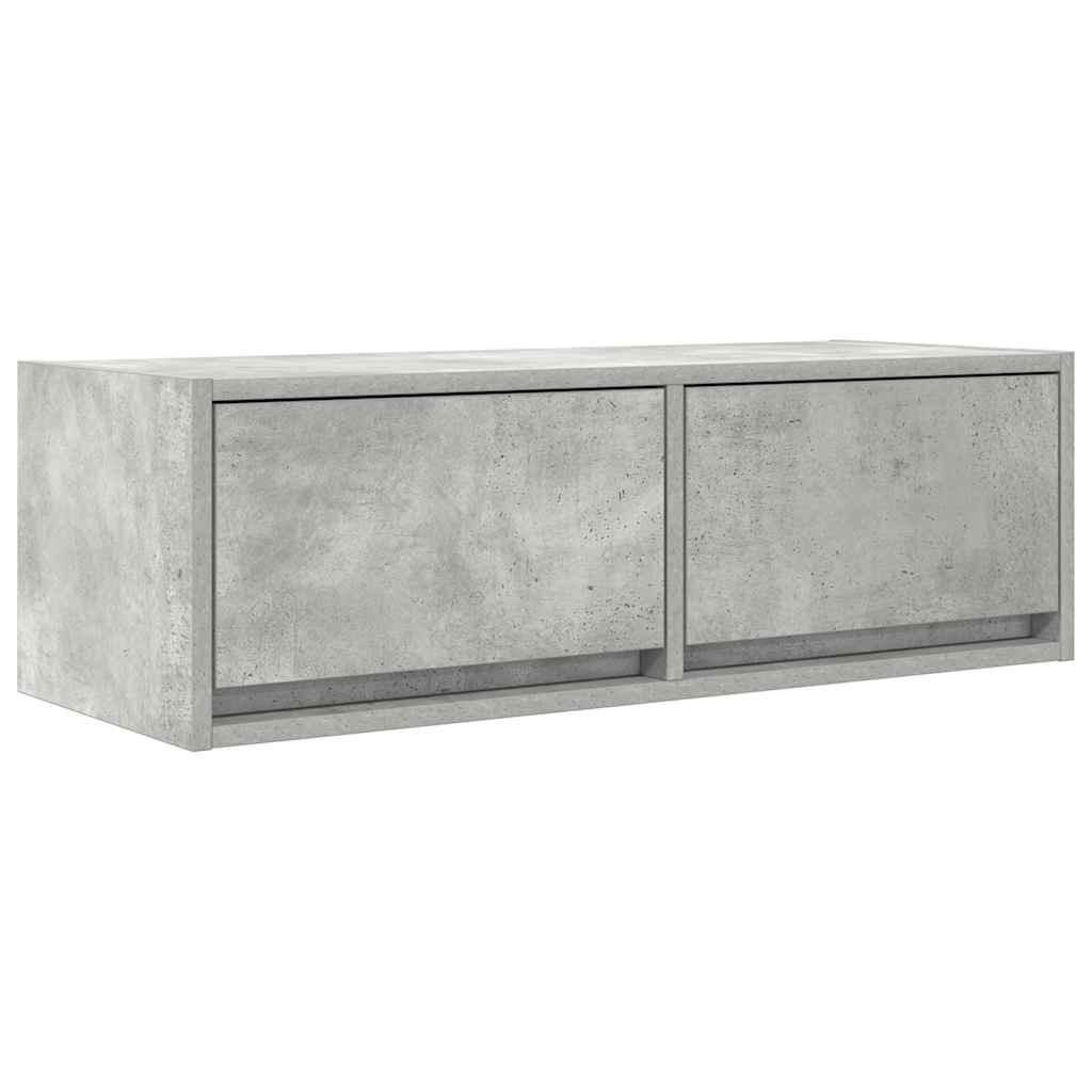 vidaXL TV Cabinet Concrete Grey 80x31x25,5 cm Engineered Wood