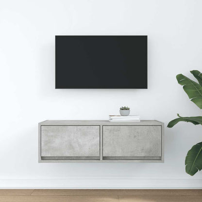 vidaXL TV Cabinet Concrete Grey 80x31x25,5 cm Engineered Wood