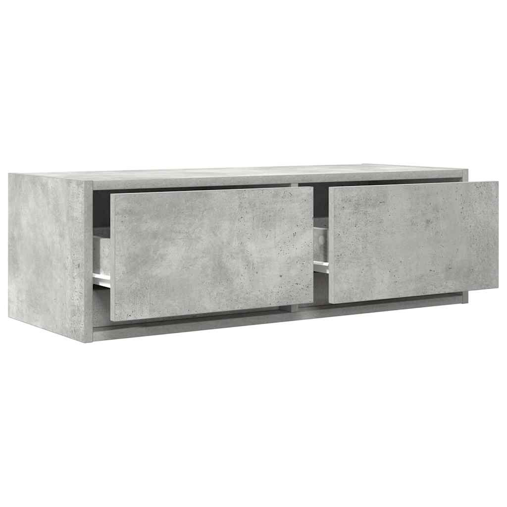 vidaXL TV Cabinet Concrete Grey 80x31x25,5 cm Engineered Wood