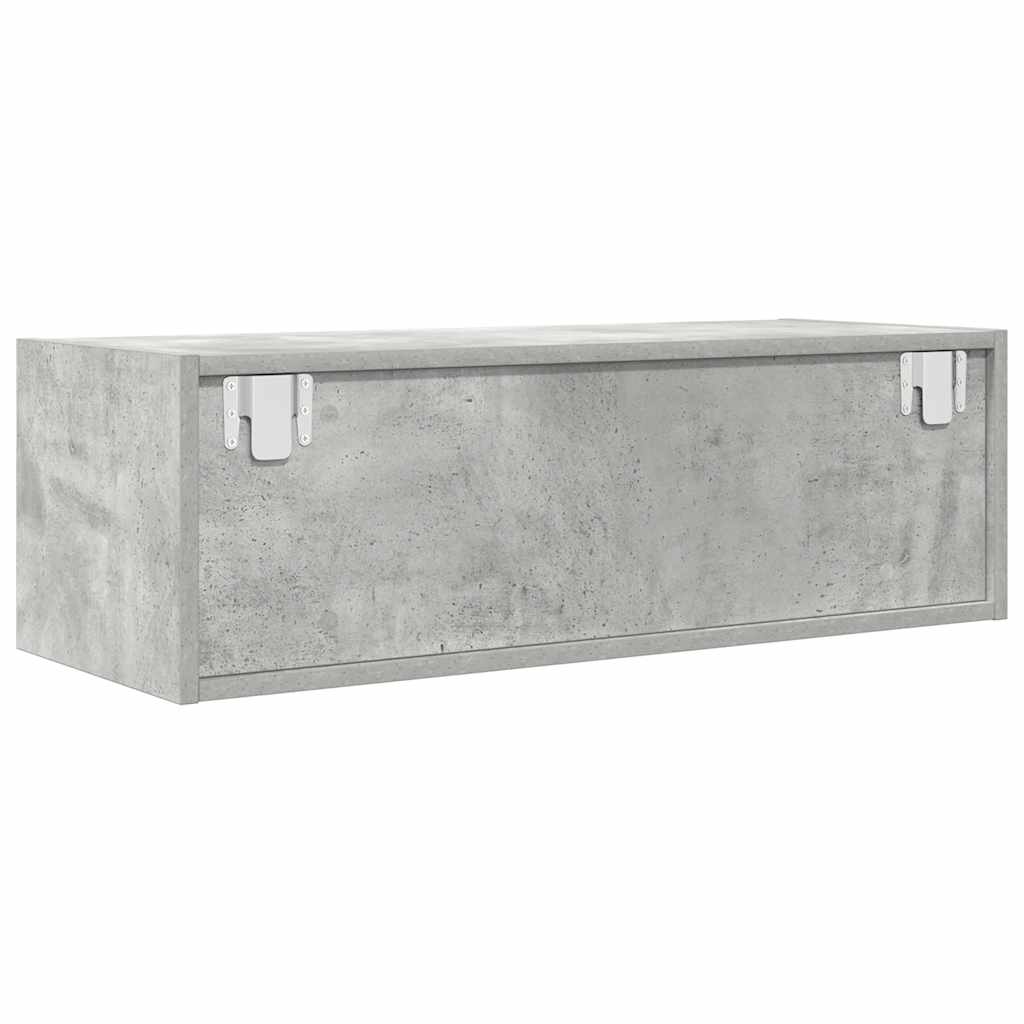 vidaXL TV Cabinet Concrete Grey 80x31x25,5 cm Engineered Wood