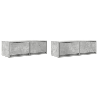 vidaXL TV Cabinets 2 pcs Concrete Grey 80x31x25.5 cm Engineered Wood