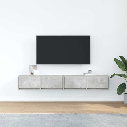 vidaXL TV Cabinets 2 pcs Concrete Grey 80x31x25.5 cm Engineered Wood