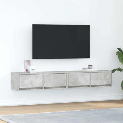 vidaXL TV Cabinets 2 pcs Concrete Grey 80x31x25.5 cm Engineered Wood