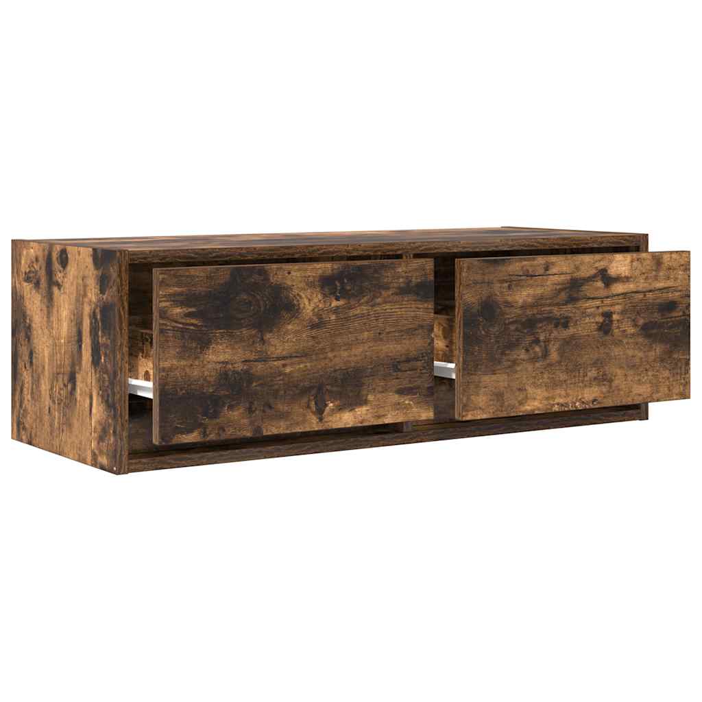 vidaXL TV Cabinet Smoked Oak 80x31x25,5 cm Engineered Wood