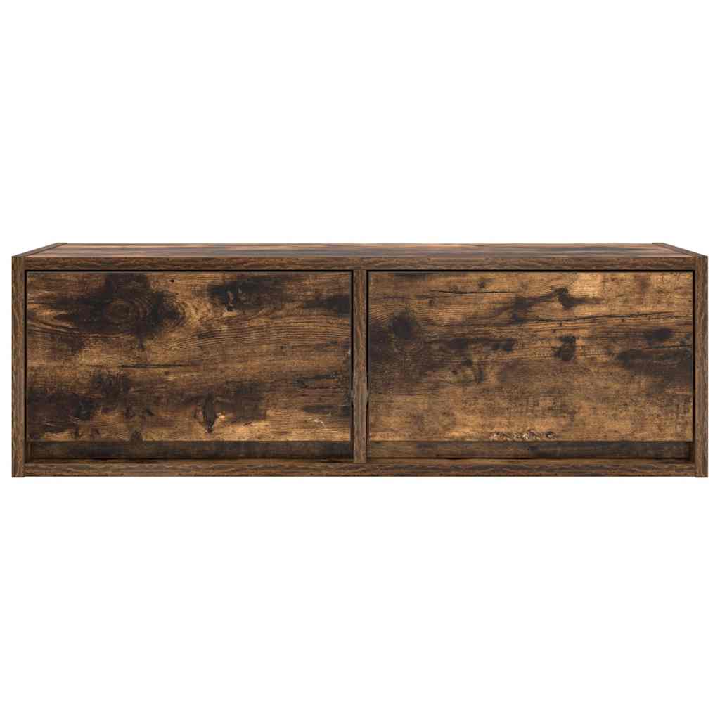 vidaXL TV Cabinet Smoked Oak 80x31x25,5 cm Engineered Wood