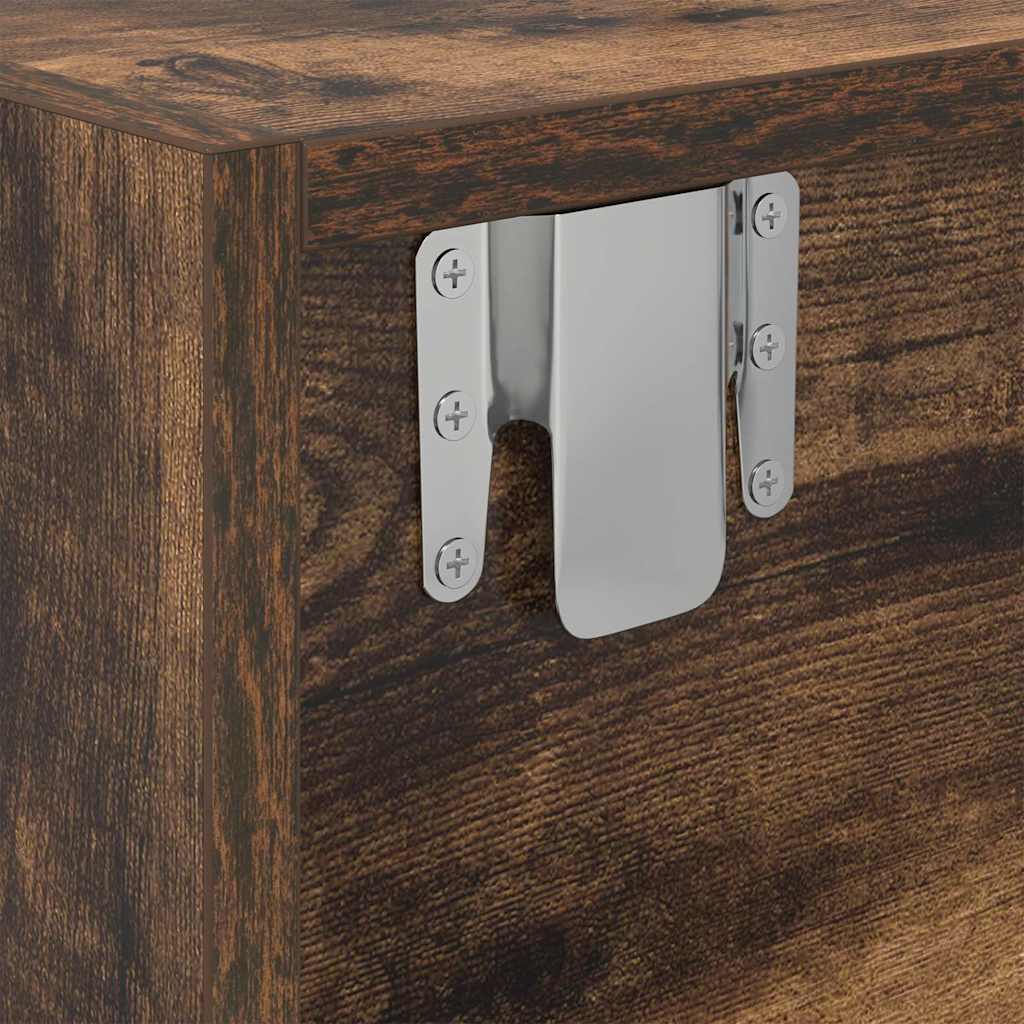 vidaXL TV Cabinets 2 pcs Smoked Oak 80x31x25,5 cm Engineered Wood