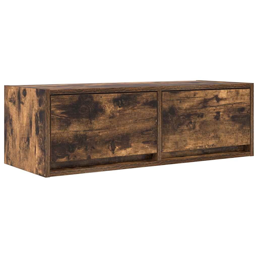 vidaXL TV Cabinets 2 pcs Smoked Oak 80x31x25,5 cm Engineered Wood