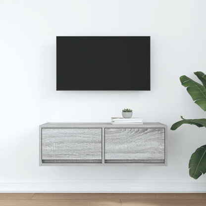 vidaXL TV Cabinet Grey Sonoma 80x31x25,5 cm Engineered Wood