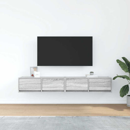 vidaXL TV Cabinets 2 pcs Grey Sonoma 80x31x25,5 cm Engineered Wood