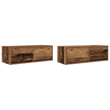 vidaXL TV Cabinets 2 pcs Old Wood 80x31x25,5 cm Engineered Wood