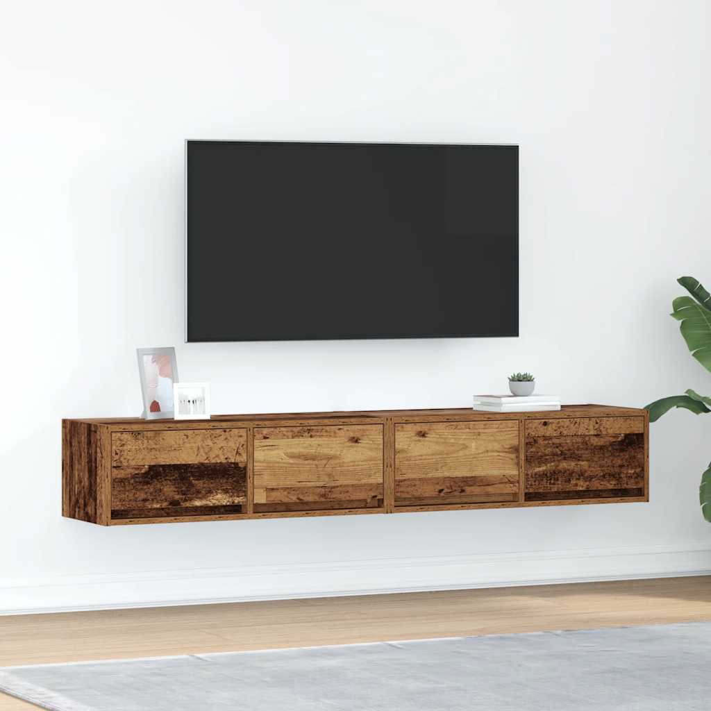 vidaXL TV Cabinets 2 pcs Old Wood 80x31x25,5 cm Engineered Wood