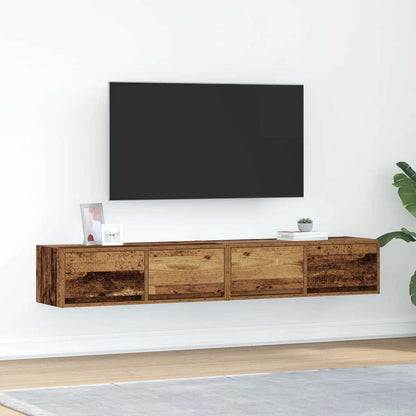 vidaXL TV Cabinets 2 pcs Old Wood 80x31x25,5 cm Engineered Wood